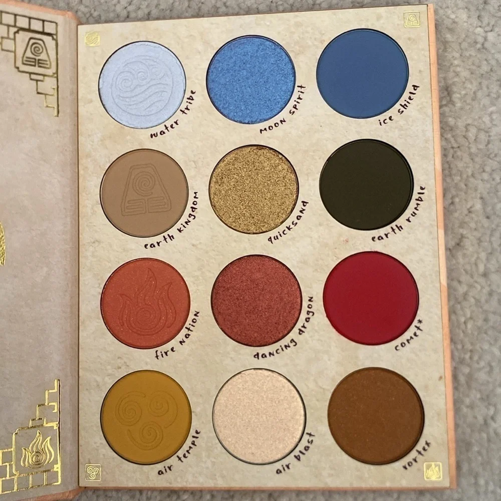 Colourpop Avatar The Last Airbender Eyeshadow Pallette New Colorpop  Limited Ed